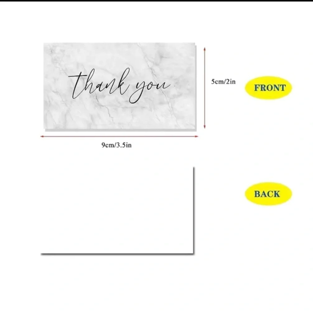 50‎ pieces thank you cards